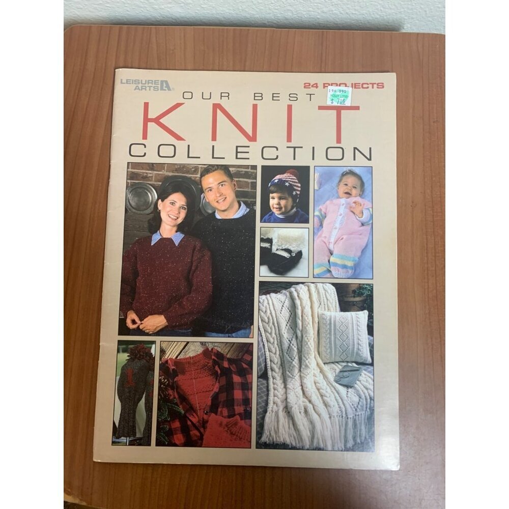 VTG OUR BEST KNIT COLLECTION 24 Knitting Projects Leisure Art #3049 1998 Crafts